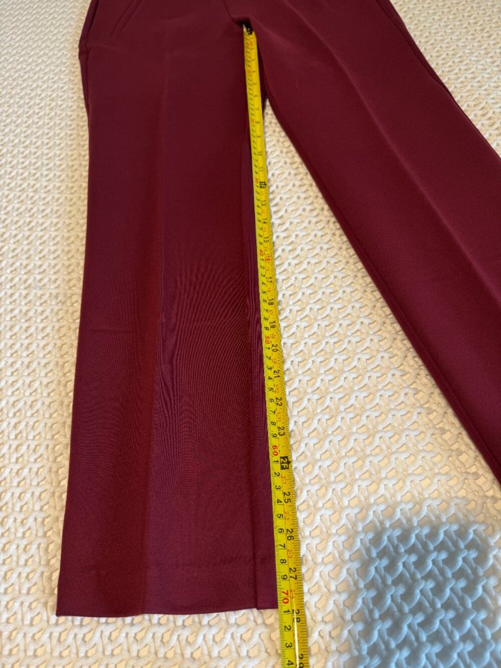 Chico's Pants Womens Size 6 - So Slimming Skinny Pleated Leg Pockets Red NWT - Picture 12 of 12